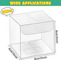 Boîtes d'emballage en plastique transparent PVC personnalisables, boîte carrée transparente en PET pour cadeaux de vente au détail, pliable, MOQ 50 pièces, accepte les personnalisations