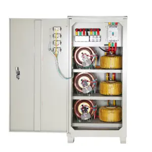 75kva Automatic AC Voltage Regulator SVC Three Phase Electric Current Stabilizer with Copper Wire Electric Voltage Stabilizer