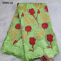 Voile de coton suisse pour vêtement, tissu africain de haute qualité, nouveauté 2019