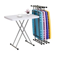 Table de banquet de mariage parfaite, table rectangulaire pour événements, table pliante en plastique HDPE portable blanche pour l'extérieur