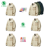 Pull-over personnalisé veste en nylon pour le sport la course à pied entraînement coupe-vent fermeture éclair veste en nylon pour les hommes