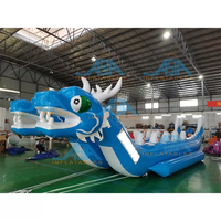 Bateau gonflable commercial Dragon Game, Bateau banane gonflable Dragon pour sports nautiques