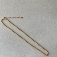 Bijoux fantaisie, collier ras de cou en argent sterling 925 pour femmes, tendance, perles d'abacus, plaqué or 3 mm
