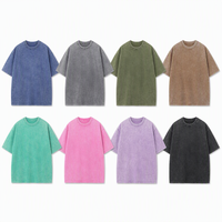 T-shirt pour homme à coupe classique, impression numérique grand format personnalisée, délavage acide, 100% coton, écologique, 230 g/m²