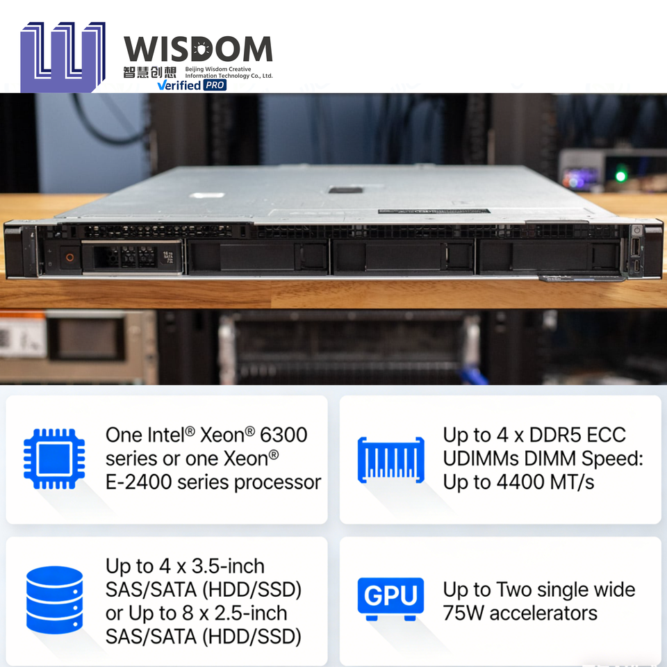 Windoes Server R360 Enterprise for PowerEdge R360 1U Rack Server in Stock with 3-Year ...