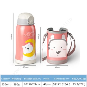 TY 550ml Unique Design Water Aluminium Bottle Cartoon <strong>Animal</strong> Stylish <strong>Drinking</strong> Bottles Double Insulated Water Bottle - Product Image 3