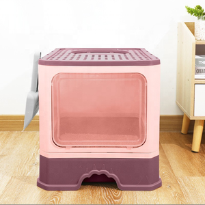 Vendita calda pieghevole facile pulizia Extra Large ingresso anteriore uscita superiore tipo di cassetto chiuso lettiera per gattini con lettiera Scoop wc - Product Image 6