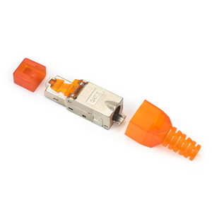 Fabrik-Großhandel Netzwerkkabel Werkzeugloser Schraubloser Abgeschirmter RJ45 Cat7 Modularer Steckverbinder Zinklegierungsgehäuse Phosphorbronze IDC - Product Image 3