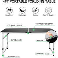 Ensemble de table à hauteur réglable pliable et facile à transporter pour camping en plein air plage jardin utilitaire