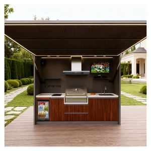 Ensemble <span class=keywords><strong>de</strong></span> cuisines <span class=keywords><strong>de</strong></span> barbecue modulaires en acier inoxydable personnalisées pour l'été, préfabriquées, pour le camping en plein air, avec bar - Product Image 2