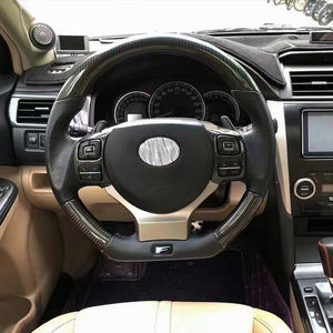 พวงมาลัยรถยนต์คุณภาพสูง คาร์บอนไฟเบอร์ สไตล์เลกซัส <span class=keywords><strong>GS</strong></span> ISF RC350 RCF พวงมาลัยสปอร์ต สำหรับรถยนต์โตโยต้า คราวน์ คัมรี่ มาร์ค เอ็กซ์ - Product Image 2