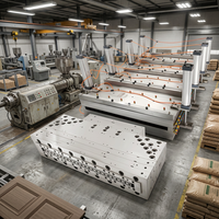 Moule d'extrusion personnalisé pour panneaux de porte WPC de 670 mm à 1100 mm, extrusion plate de panneaux de porte creux, fabricant de moules de haute précision