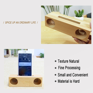 Soporte de <span class=keywords><strong>altavoz</strong></span> para teléfono móvil, amplificador de sonido de bambú para <span class=keywords><strong>Samsung</strong></span>, soportes de madera, soporte de escritorio - Product Image 3