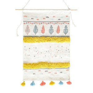 Commercio all'ingrosso della boemia camera da letto soggiorno camera dei bambini a casa decorazione della parete <span class=keywords><strong>di</strong></span> arte hanging custom boho tiro trapuntato tessuto <span class=keywords><strong>di</strong></span> <span class=keywords><strong>cotone</strong></span> tappeto arazzo - Product Image 2