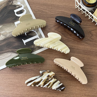 Pince à cheveux FANXING personnalisée avec logo, en acétate vintage, couleur unie, élégante à la française, pour femme, accessoire capillaire universel, vente en gros
