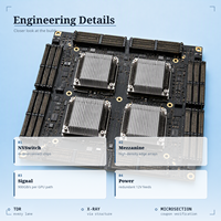 Carte de commutation NVLink haute fréquence - Fabricant de PCB - Planche arrière GPU à faible perte - Fabrication de PCBA sur mesure - Finition ENEPIG