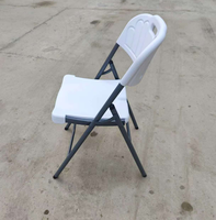 Chaise pliante de banquet en plastique HDPE de qualité commerciale, robuste, avec structure en acier, pour événements extérieurs, mariages, fêtes, jardins et lieux événementiels