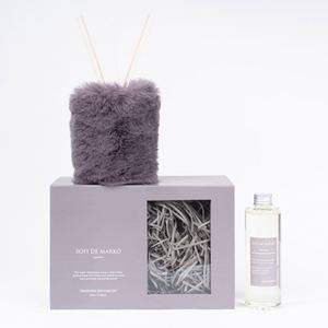 <b>Orange</b> Plush Reed Diffuser Bottle with Rattan <b>Sticks</b> and Refill Oil for Home - Product Image 6