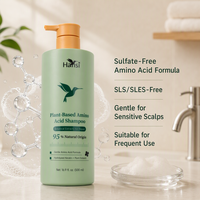 Set Sampo Organik Alami untuk Salon - Formula Lembut Melembapkan Anti-Kusut Bebas Silikon Vegan Label Pribadi 12 Botanical