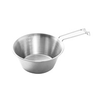 Batterie de cuisine pour l'extérieur Bol de camping en acier inoxydable avec passoire Louche Cuillère à soupe Couverts