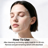 Masque OEM hydratant à pH légèrement acide à base de Houttuynia Cordata, réduit les rougeurs, apaise et contrôle le sébum