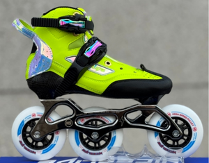Patines en Línea con Parte Superior <span class=keywords><strong>de</strong></span> Microfibra, Carcasa <span class=keywords><strong>de</strong></span> Fibra <span class=keywords><strong>de</strong></span> <span class=keywords><strong>Carbono</strong></span>, Marco <span class=keywords><strong>de</strong></span> Aleación 7075, <span class=keywords><strong>Ruedas</strong></span> <span class=keywords><strong>de</strong></span> Alta Elasticidad 85A, Patines Profesionales para Deporte - Product Image 4