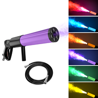 Pistolet à CO2 U`King à six lumières LED, machine à brouillard, pistolet à CO2 portable pour DJ, effet de scène RGB spécial