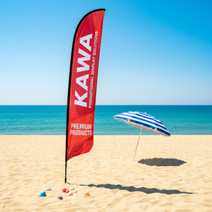 Kit de drapeaux de plage en forme de goutte d'eau avec piquet de sol pour <span class=keywords><strong>activités</strong></span> extérieures - Product Image 3