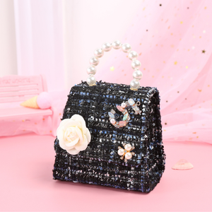 Nouveau Sac à Main Mini Tendance 2026 avec Poignée Courte en Perles, Petit Sac Brodé de Fleurs en Diamant - Product Image 3