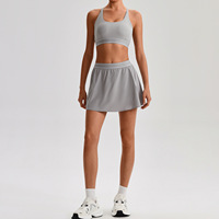 Jupe de golf et de tennis pour femmes avec poches, ensemble antidérapant pour le badminton, le fitness, la course en plein air et le yoga
