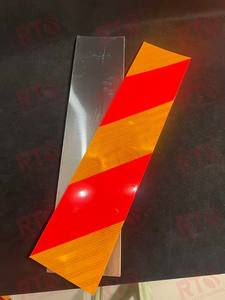 مركبات سلامة شاحنة مخصصة من الألومنيوم عتيقة ملصقات عاكسة عاكسة لوحة علامات عاكسة شيفرون لوحة عاكسة - Product Image 4