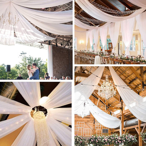 Voilages de luxe pour <span class=keywords><strong>plafond</strong></span> de tente de mariage, rideaux suspendus en tissu pour décoration de <span class=keywords><strong>plafond</strong></span> d'événements de mariage et de cérémonies - Product Image 5