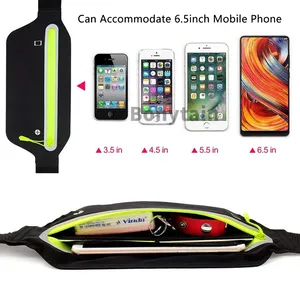 Ultra-Thin Outdoor Running Fitness Waist Bag Elastic Sports Waterproof Mobile Phone Coin Purse Close-Fitting Mobile Phone Case