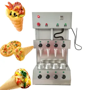 Commerciale 4 stampo rotativo cono per Pizza macchina Snack per la formatura di coni per Pizza