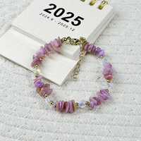 Bijoux tendance à la vente, accessoire tendance pour les vacances à la plage, bracelet en cristal et en pierre unique et polyvalent pour femmes.