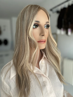 Perruque Lace Front en Cheveux Européens Vierges Ondulés Naturels, avec Doublure en Soie, Sans Colle, à Petits Nœuds, pour Femmes Souffrant de Perte de Cheveux