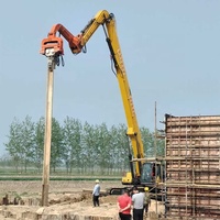 Martillo Vibratorio Hidráulico KN150 de Alta Frecuencia Montado en Excavadora para Construcción, Hincado de Pilotes, Estacas de Lámina y Tubulares