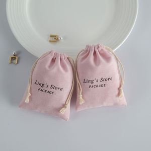 Factory Wholesale Recyclable Cotton Velvet <b>Drawstring</b> <b>Pouches</b> | Custom Logo Printing for Jewelry Candle Stickers Storage - Product Image 4