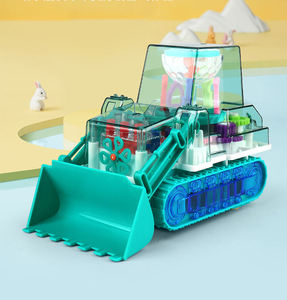 Transparent Gear Bulldozer Electric Children Education <strong>Simulation</strong> <strong>Model</strong> <strong>Engineering</strong> Car Lighting Music Toys - Product Image 2