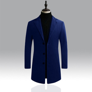 Veste d'hiver pour <span class=keywords><strong>homme</strong></span> de haute qualité, manteau long décontracté et ajusté avec col boutonné, respirant et décoratif - Product Image 4
