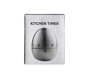 Đồng hồ hẹn giờ nhà bếp hiện đại bằng thép không gỉ bền 1 giờ, thân thiện với môi trường, không dùng pin, hình quả trứng/trái cây, màu bạc, năm 2025 - Product Image 5