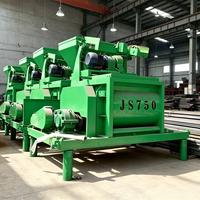 Bétonnière à double arbre JS750 de 0,75 mètre cube avec treuil de levage pour centrale à béton HZS35