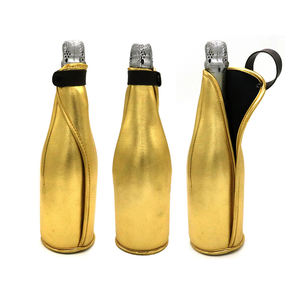 कस्टम नियोप्रीन ज़िप-अप बोतल जैकेट शैम्पेन वाइन कूलर बैग इन्सुलेशन सब्लिमेशन स्लीव्स बीयर बोतल - Product Image 2