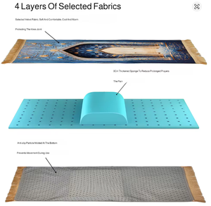 Alfombrilla de oración de esponja gruesa Rukuh, alfombrilla de oración de espuma viscoelástica, alfombra islámica Extra grande para soporte de <span class=keywords><strong>rodilla</strong></span> y articulación - Product Image 4