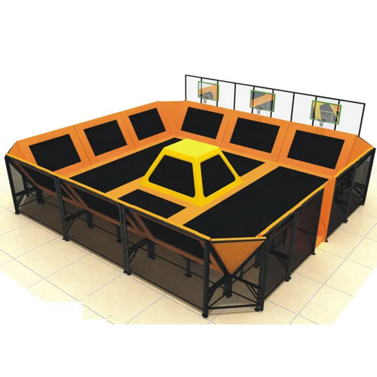 Kustomisasi stabil trampolin taman luar ruangan jaring trampolin untuk anak-anak dan orang dewasa untuk dijual