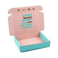 Nouvel arrivage de maquillage rose pour cils pliants en carton ondulé avec logo d'expédition personnalisé pour emballage de cosmétiques pour crème pour les yeux