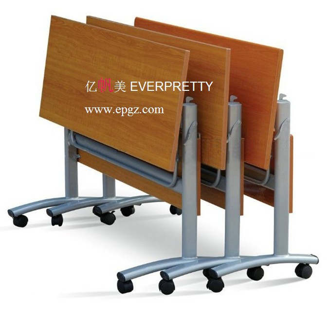 Оптовая продажа, мебель в общественных местах EVERPRETTY, современный дизайн, складной двойной стол для чтения с колесами для библиотеки