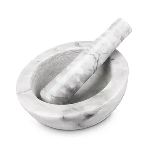 Wholesale Suppliers Traditional Witch Natural Stone Marble Mortar and Pestle For Grinding Herbs Spice