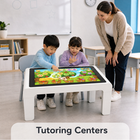 Table de jeu éducative intelligente pour enfants de 32 pouces avec écran tactile et source de lumière LED pour la maison et l'école