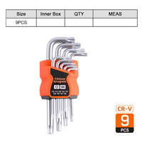 Clé hexagonale multifonction 30056 clé hexagonale intérieure en acier au chrome vanadium clé hexagonale/clé Allen outils usine vente en gros